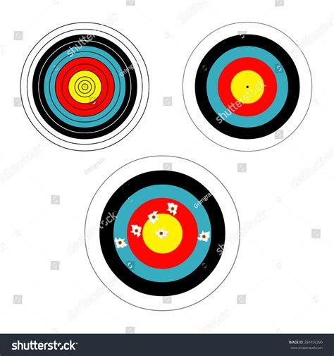 A Vector Illustration Of Circular Archery Targets Archery Target