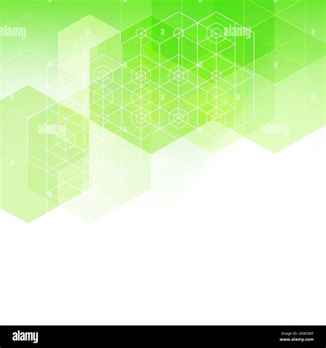 Geometric background. Template brochure design. Green hexagon shape ...