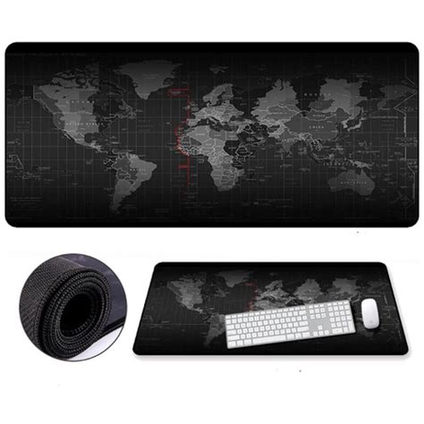 Mouse Pad Gamer Speed Extra Grande X Mapa Mundi Preto Em Promo O