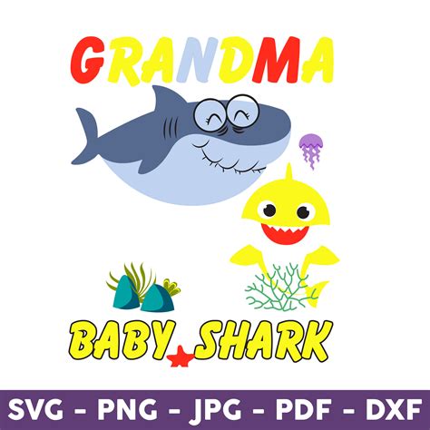 Grandma Shark Svg Mommy Shark Svg 422 Inspire Uplift