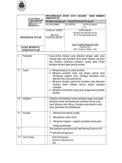 Contoh Sop Peralatan Pdf