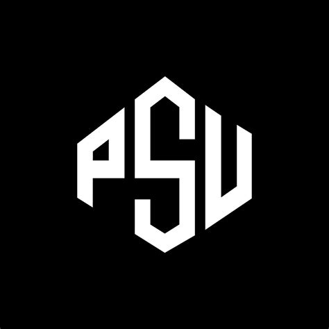 PSU letter logo design with polygon shape. PSU polygon and cube shape ...