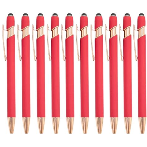 Cobrcref Pack Rose Gold Ballpoint Pen With Stylus Tip Mm Smooth