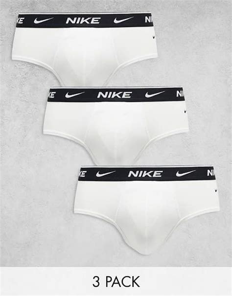 Nike 3 Pack Dri Fit Cotton Briefs In White Asos