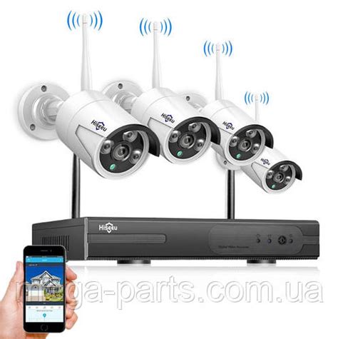 Беспроводной WIFI комплект, система видеонаблюдения Hiseeu Full HD 3.6 ...
