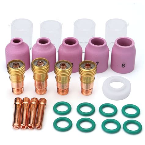 Pcs Tig Welding Torch Stubby Gas Lens Pyrex Cup Kit For Tig Wp