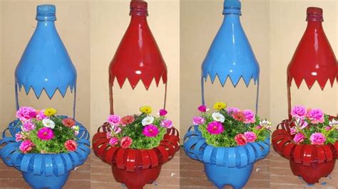 Recycled Plastic Bottle Flower Pots