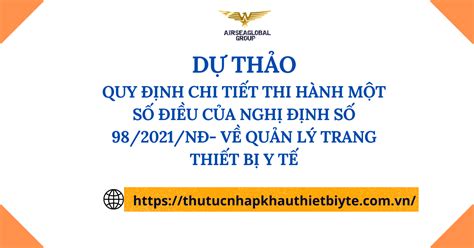 Dự thảo Quy định chi tiết thi hành một số điều của Nghị định số 98