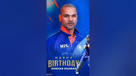 Shikhar Dhawan Happy Birthday Shikhardhawan Happybirthday Shorts