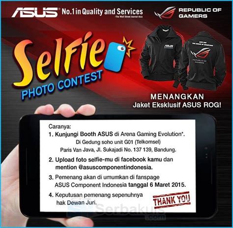 Kontes Selfie Berhadiah Jaket Eksklusif Asus Rog