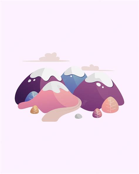 Premium Vector | Mountain vector illustration in minimalist style