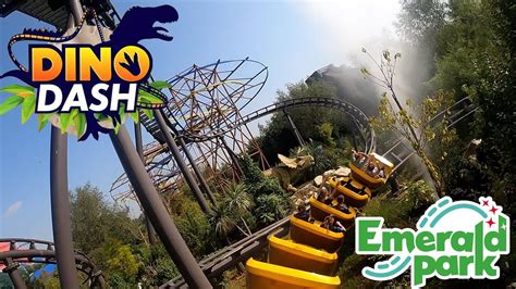 Dino Dash Vekoma Junior Roller Coaster With Dinosaurs Full Hd Pov