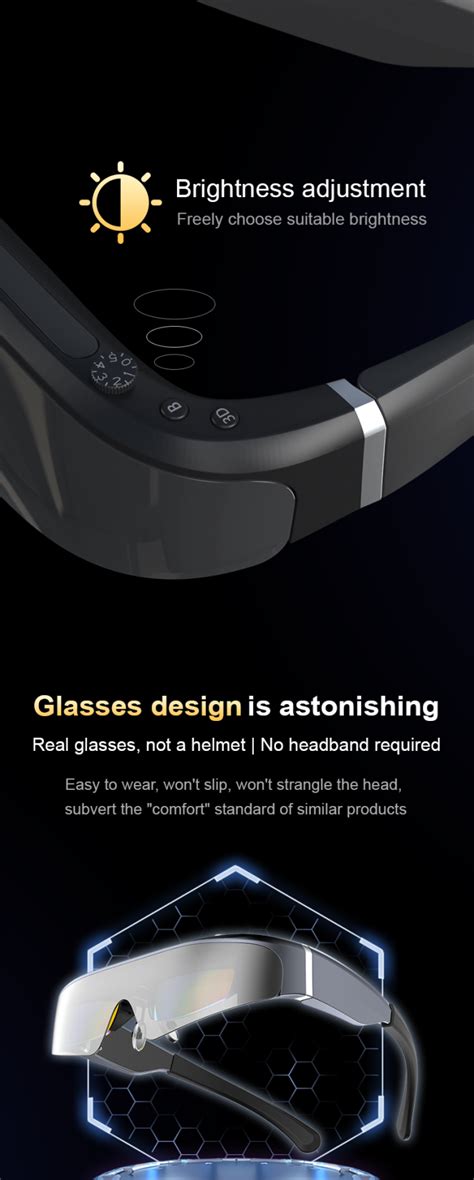 Enmesi Ar Smart Glasses V Hd P Head Mounted Display With Android