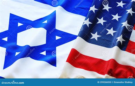 Usa Israel American And Israel Flags Stock Illustration Illustration