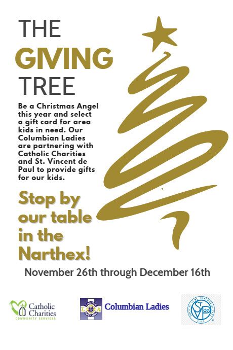 Christmas Giving Tree Flyer Template Postermywall