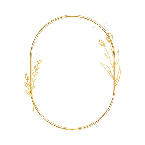 Golden Hand Drawn Floral Border Vector Gold Border Hand Drawn Floral