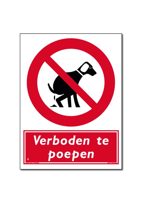 Bordje Verboden Te Poepen Voor Honden Kopen Mijnnaamplaat Be