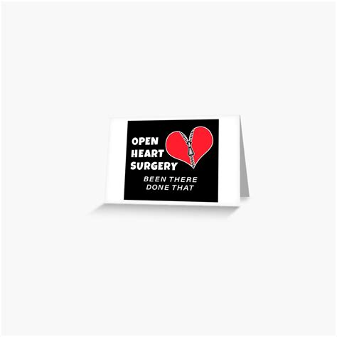 Open Heart Surgery Zipper Club Or Cardiologist Greeting Card For Sale