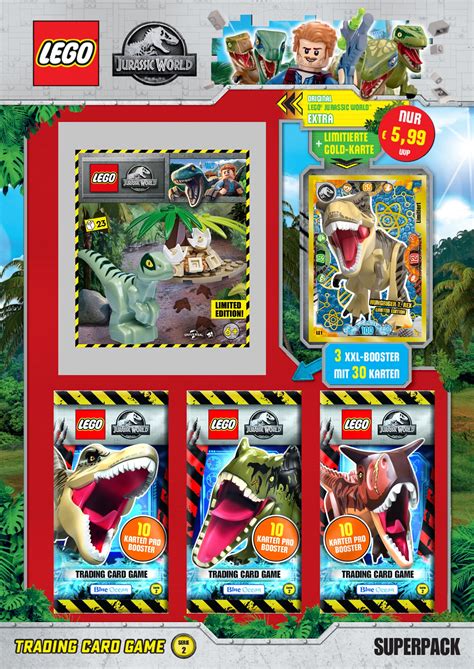 Trading Card Game Serie Lego Jurassic World Lego Blue Ocean