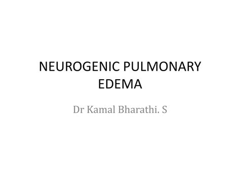 Neurogenic Pulmonary Edema Ppt