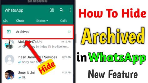 How To Hide Archive Chats In Whatsapp Whatsapp Chat Kaise Hide Kare