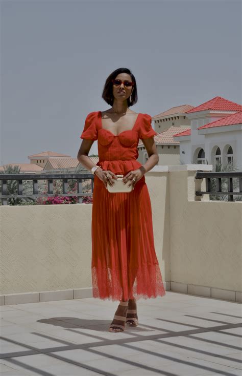 RED MIDI DRESS AND NUDE SHOES My Name Is Lovely