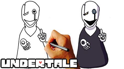 How To Draw W D Gaster From Undertale Step By Step Kids Art Lesson