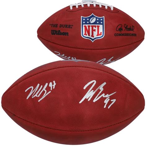 Joey Bosa Nick Bosa Autographed Duke Game 550 Mini Football