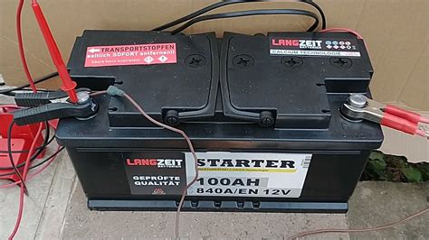 Batterie Test 12V 100 Ah Langzeit Neuzustand Autobatterie Preiswert