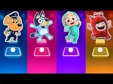 Sheriff Labrador Bluey Bingo Cocomelon Oddbods Fusetiles Hop