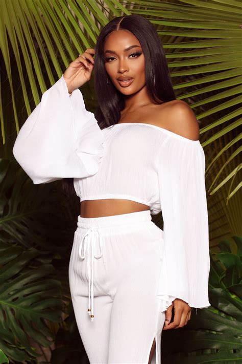 Breezy Nights Linen Swim Cover Up Set White Fashion Nova Swimwear Fashion Nova