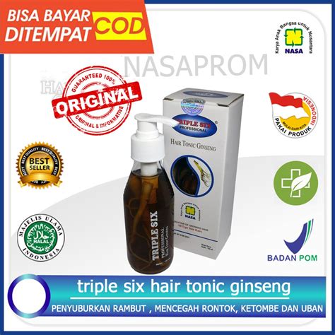 Jual Triple Six Hair Tonic Ginseng Nasa Mursh Solusi Rambut Rontok