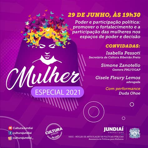 Poder e participação política é o tema do encontro Mulher Especial 2021