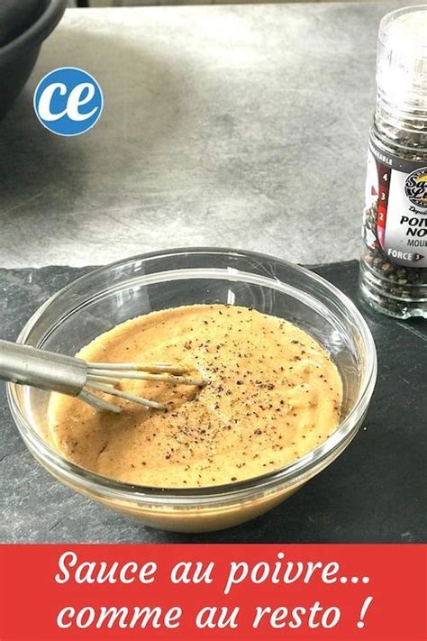 Voici La Recette De La Sauce Au Poivre Maison Facile Faire C Est Une