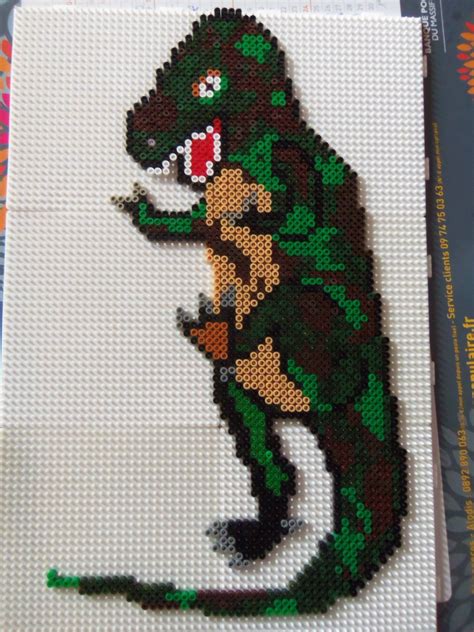 T Rex Dino B Gelperlen Hama Beads By Lalau B Gelperlen Kreativ