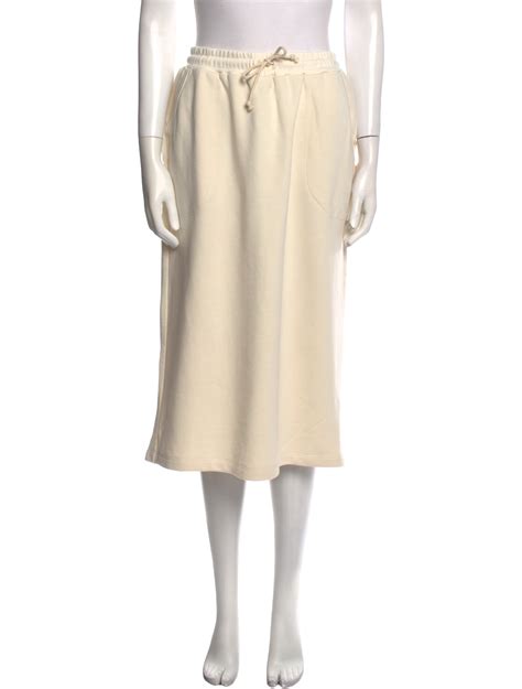 Weekend Max Mara Pleated Accents Midi Length Skirt Neutrals Skirts