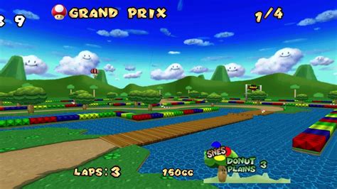 SNES Donut Plains 3 V1 2 Mario Kart Double Dash Custom Track