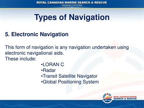 Ppt Navigation Training Section 1 Types Of Navigation Powerpoint