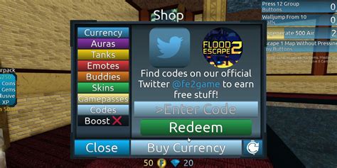 Roblox: Flood Escape 2 Codes