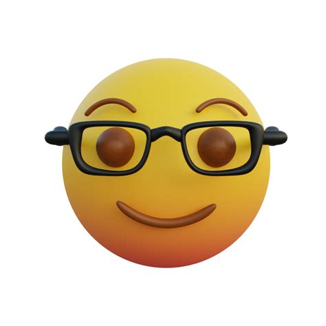 Emoticon Sorrindo Enquanto Usava óculos Claros 9349655 Png