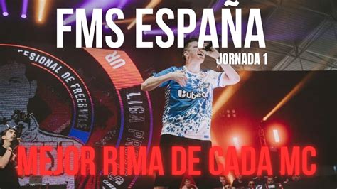 Mejor RIMA de cada MC FMS ESPAÑA 2023 J1 YouTube