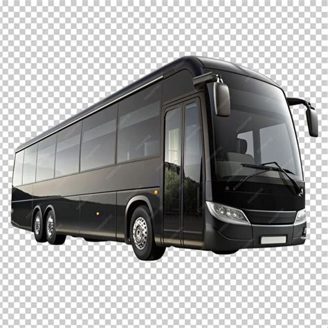 black bus side view premium ai generated psd