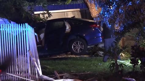 High Speed Pursuit Ends In Collision At Miami Gardens Home Police