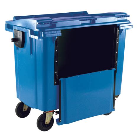 1100l Drop Front Wheellie Bin Blue