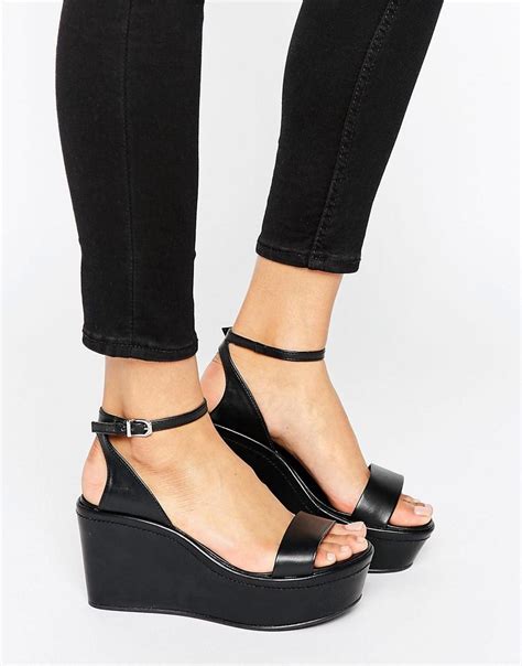 ALDO Chunky Flatform Sandals in Black | Lyst