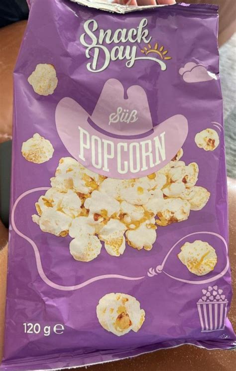 Süß Popcorn Snack Day kalorie kJ a nutriční hodnoty