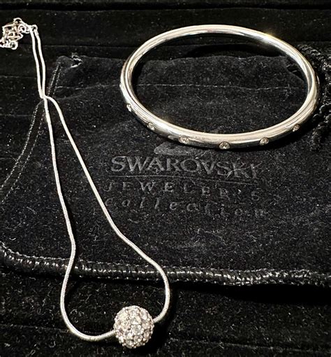 Swarovski Crystal Bangle and Necklace Set | Property Room