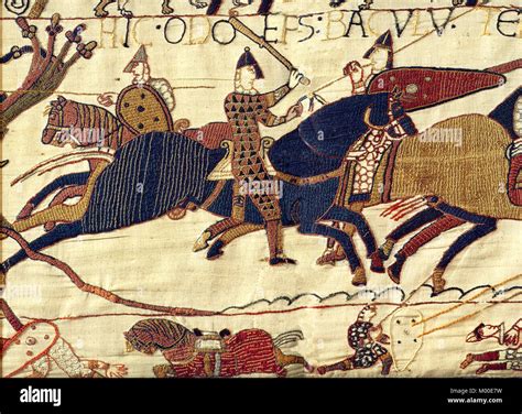 Bayeux Tapestry, A segment of the Bayeux Tapestry, depicting Odo ...