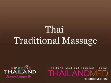 Thai Traditional Massage Ppt