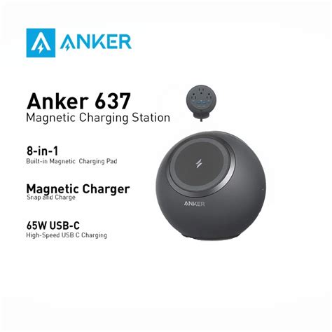 Anker 8 In 1 637 Magnetic Charging Station Desktop Original Shopee